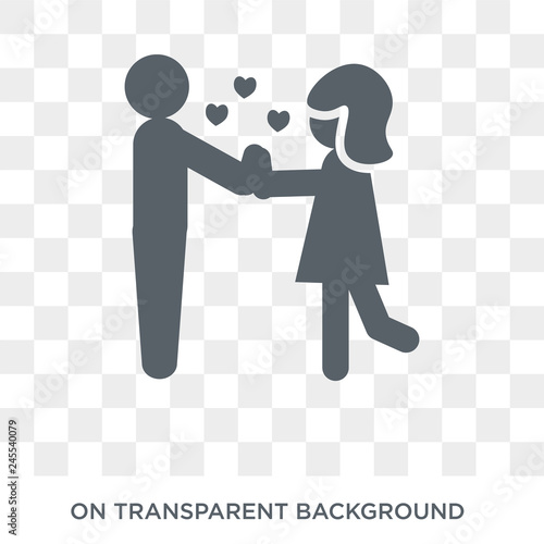 spouse icon. Trendy flat vector spouse icon on transparent background from family relations collection. High quality filled spouse symbol use for web and mobile