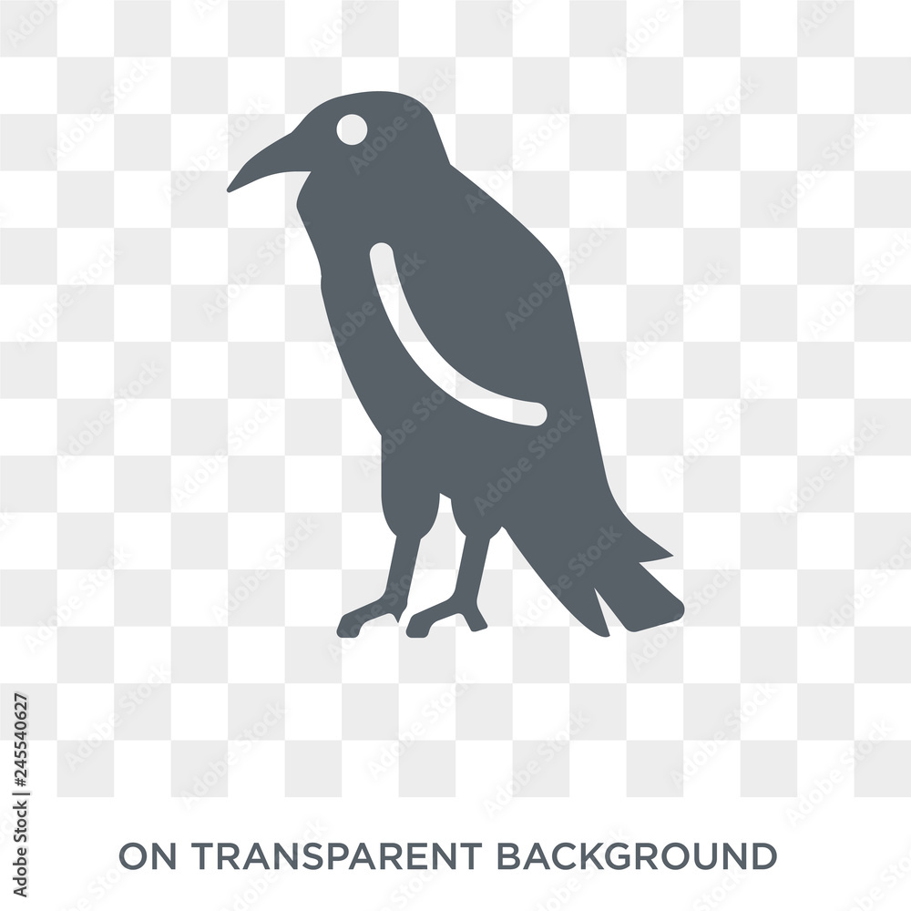 Raven icon. Trendy flat vector Raven icon on transparent background ...