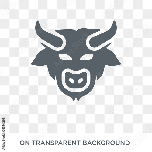 Bison icon. Trendy flat vector Bison icon on transparent background from animals  collection. High quality filled Bison symbol use for web and mobile