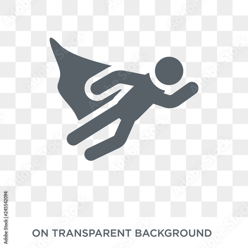 hero icon. Trendy flat vector hero icon on transparent background from Fairy Tale collection. High quality filled hero symbol use for web and mobile