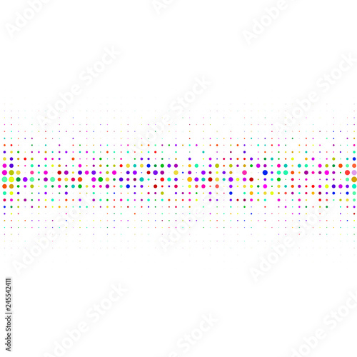 The colored dots on white background 