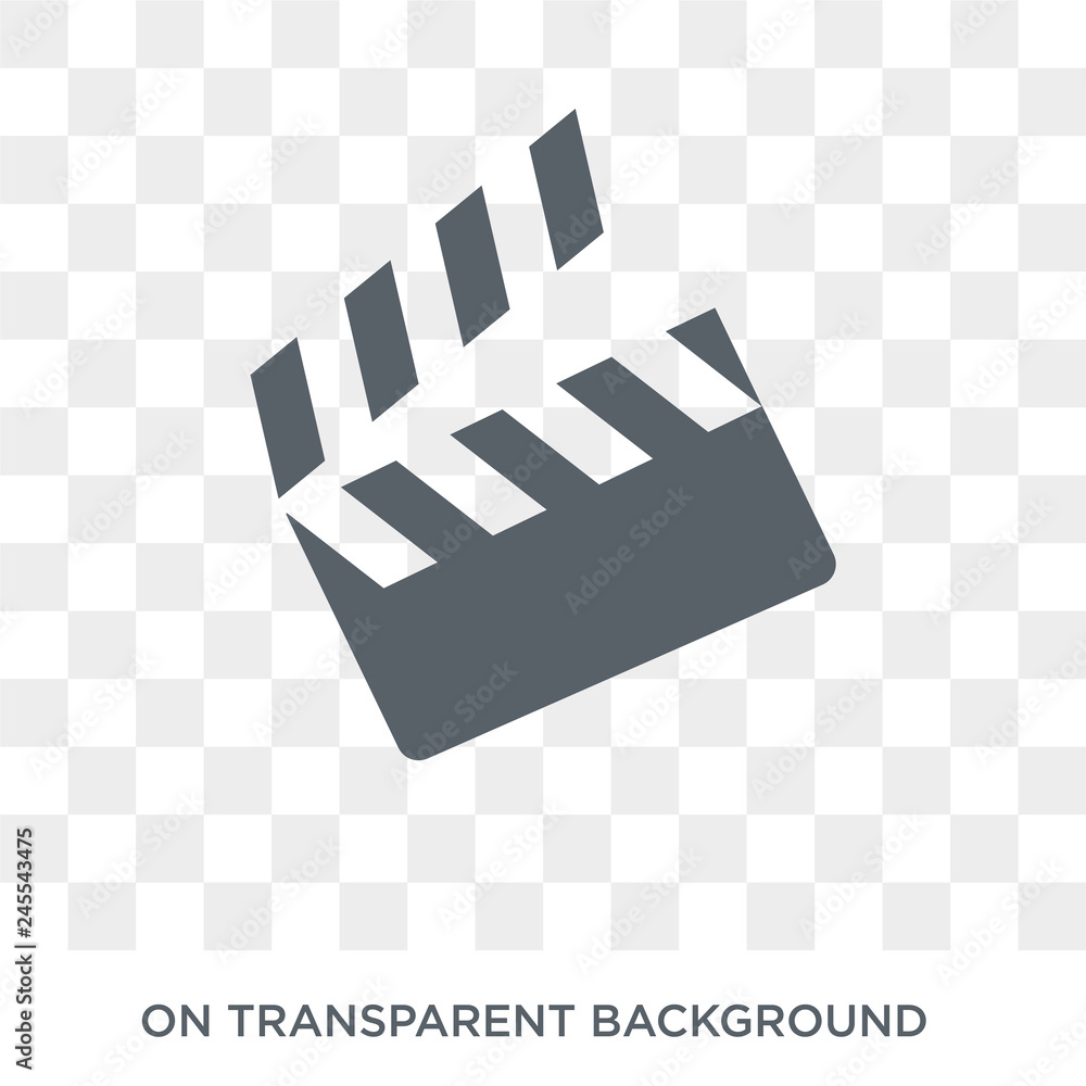 Fototapeta premium Clapboard icon. Clapboard design concept from Entertainment collection. Simple element vector illustration on transparent background.