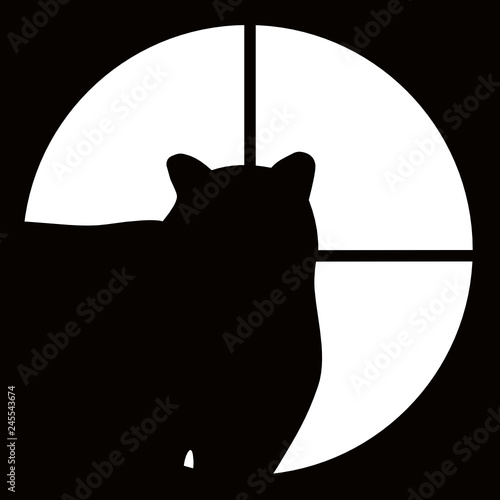 Bear at gunpoint - hunting