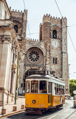 Public transportation Tram in Lisbon city, Portugal