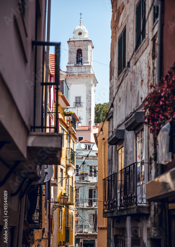Streets in the city of Lisbon, Portugal
