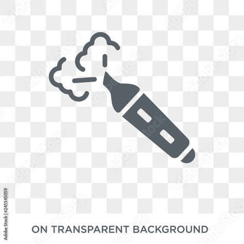 vaporizer icon. Trendy flat vector vaporizer icon on transparent background from Electronic devices collection. High quality filled vaporizer symbol use for web and mobile