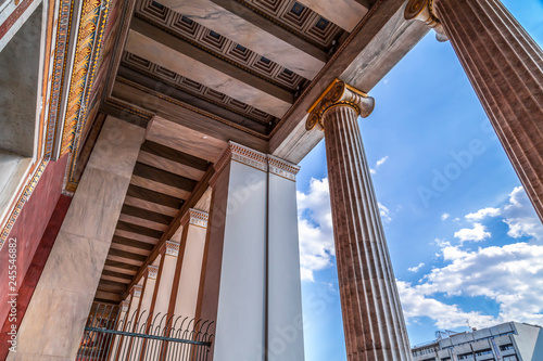 Exterior view of the Academy of Athens, Greece