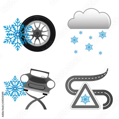 Signalétique météo - temps neige