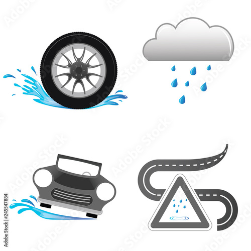 Signalétique météo - temps pluie