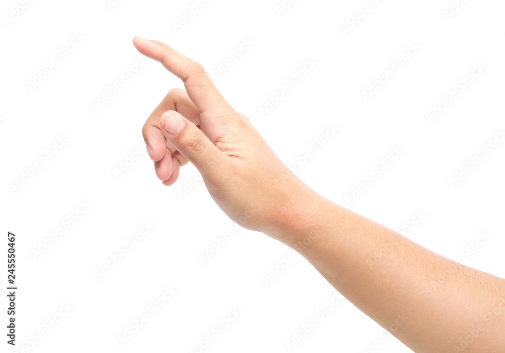 Hands showing touch gestures with the index finger. Hands showing touch gestures with the index finger.