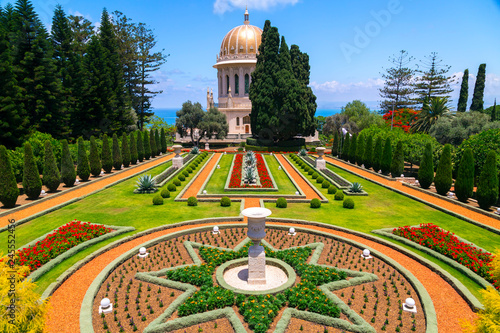 Tableau sur toile Bahai Gardens, Haifa, Israel