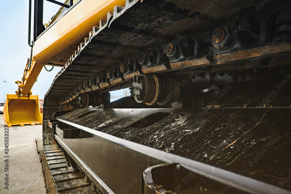 Obraz premium new tractor at the exhibition