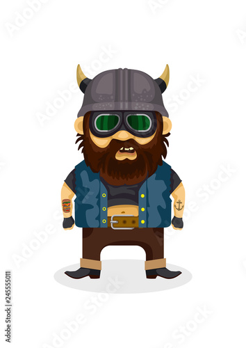 Brutal biker vector