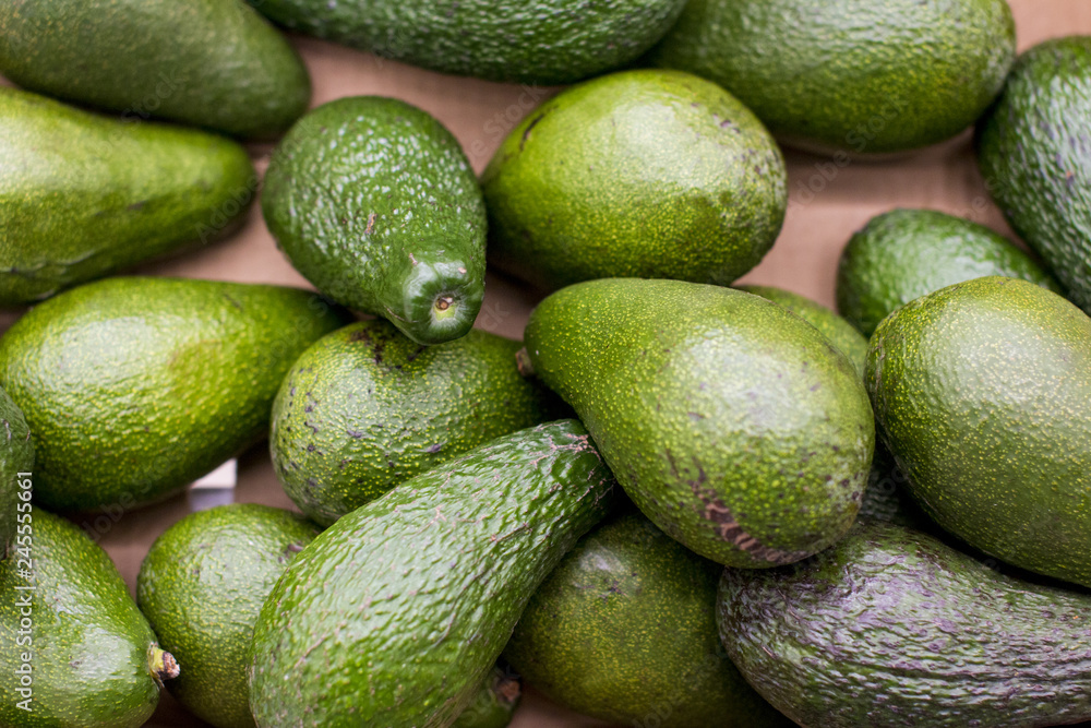 Fresh organic avocado at farmer's market Fresh organic avocado at farmer's market