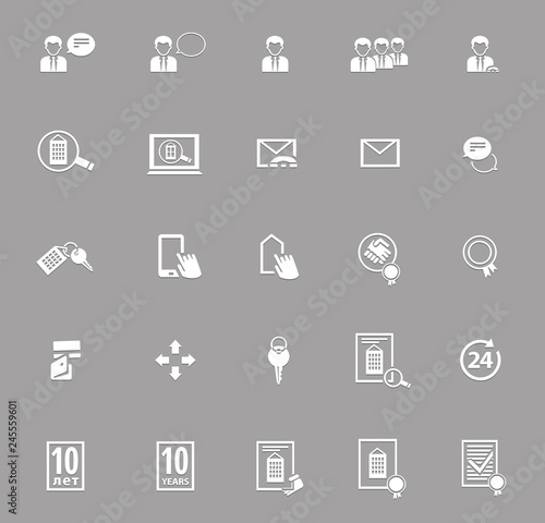 Set od icons with real estate items