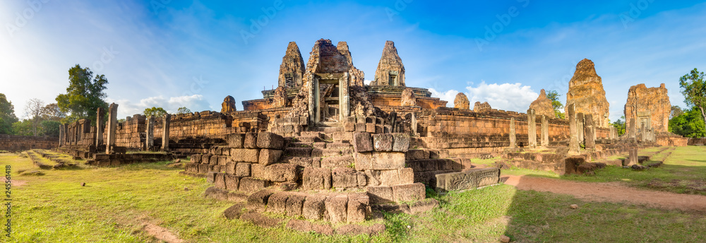 Pre Rup temple at sunset. Siem Reap. Cambodia. Panorama
