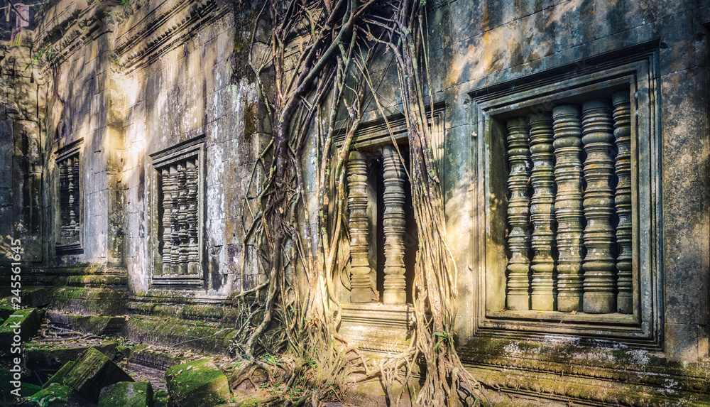 Beng Mealea or Bung Mealea temple. Siem Reap. Cambodia. Panorama Beng Mealea or Bung Mealea temple. Siem Reap. Cambodia. Panorama