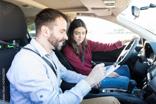 Instructor Testing Student's Driving Skills