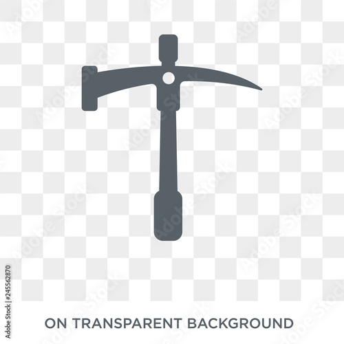 Pick axe icon. Trendy flat vector Pick axe icon on transparent background from Construction collection. High quality filled Pick axe symbol use for web and mobile