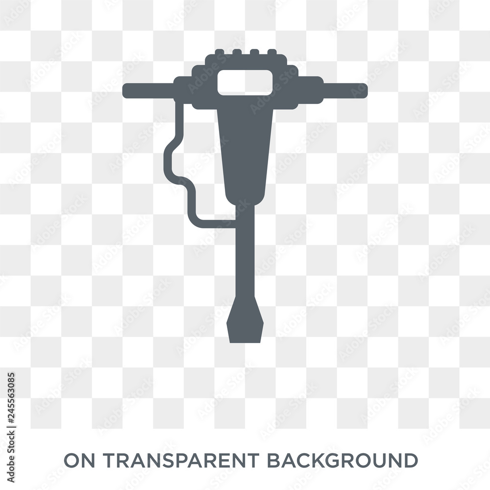 Hydraulic breaker icon. Trendy flat vector Hydraulic breaker icon on ...