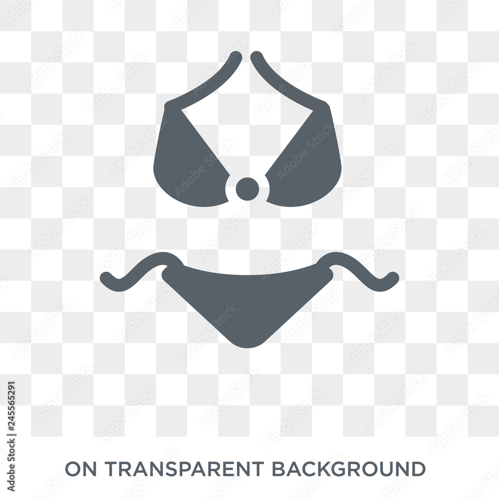 Bikini icon. Bikini design concept from  collection. Simple element vector illustration on transparent background.