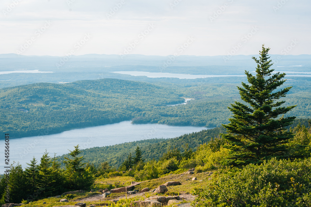 View from Cadillac Mountain, in Acadia National Park, Maine
