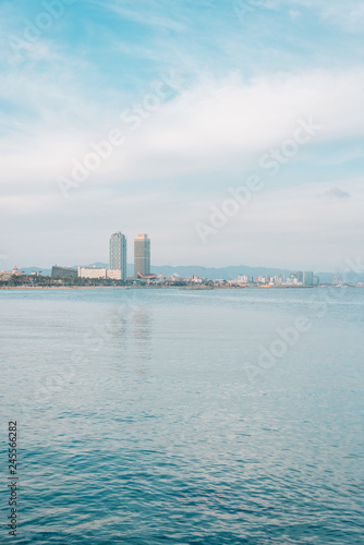 The Mediterranean Sea, in Barcelona, Spain