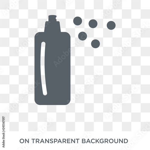 Spray icon. Trendy flat vector Spray icon on transparent background from Cleaning collection. High quality filled Spray symbol use for web and mobile