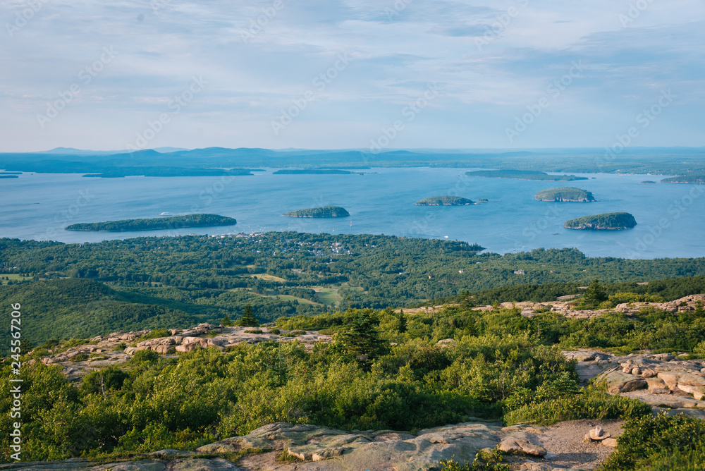 View from Cadillac Mountain, in Acadia National Park, Maine