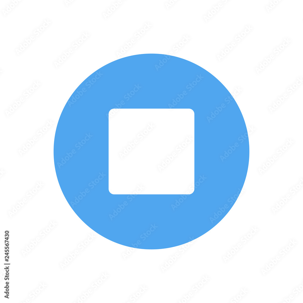 Stop button vector icon Stop button vector icon