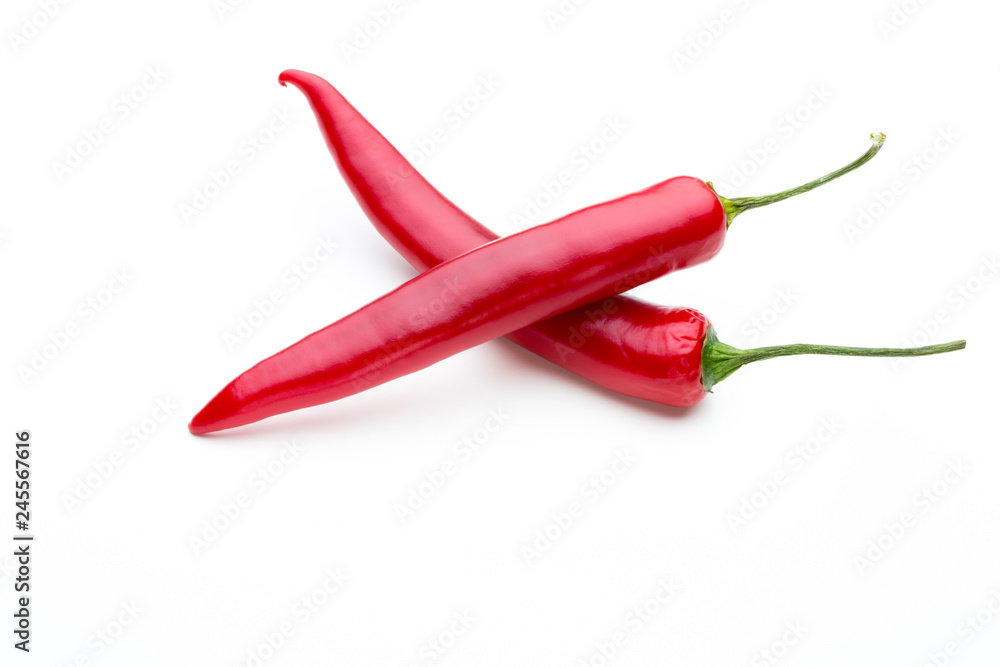 Red chilli pepper isolated on a white background. Red chilli pepper isolated on a white background.