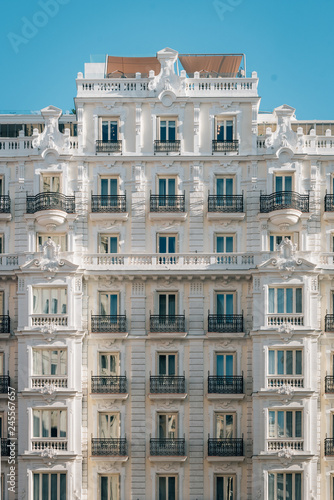 Architecture on Gran Via, in Madrid, Spain photo