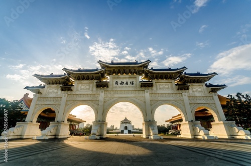 ront gate of Chiang Kai-shek Memorial Hall, Archway , CKS (Chiang Kai Shek) Memorial Hall, Taipei, Taiwan.