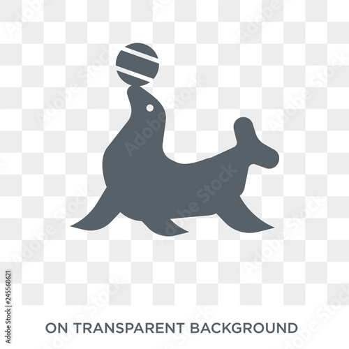 circus walrus icon. circus walrus design concept from Circus collection. Simple element vector illustration on transparent background.