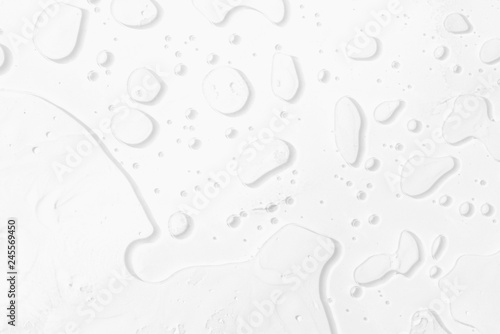 Abstract water drops on a white background.