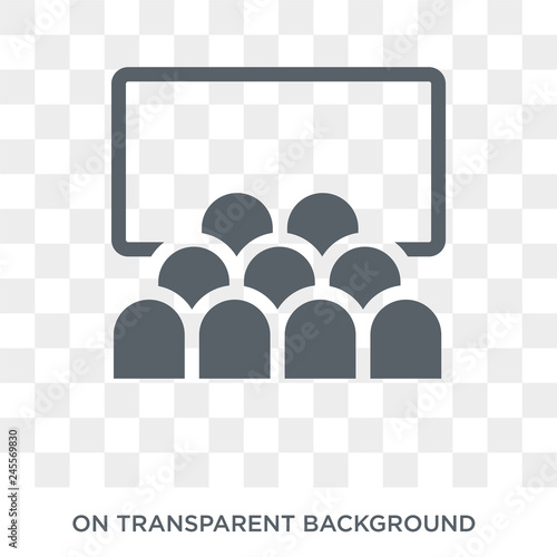 cinema screen icon. Trendy flat vector cinema screen icon on transparent background from Cinema collection. High quality filled cinema screen symbol use for web and mobile