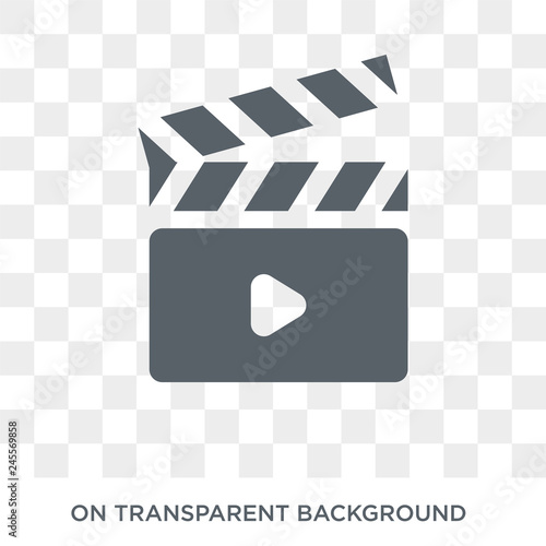 cinema flapper icon. Trendy flat vector cinema flapper icon on transparent background from Cinema collection. High quality filled cinema flapper symbol use for web and mobile