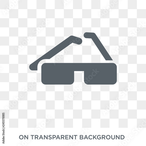 3d glasses icon. Trendy flat vector 3d glasses icon on transparent background from Cinema collection. High quality filled 3d glasses symbol use for web and mobile
