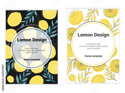 set of banners with orange, lemon. eps10.