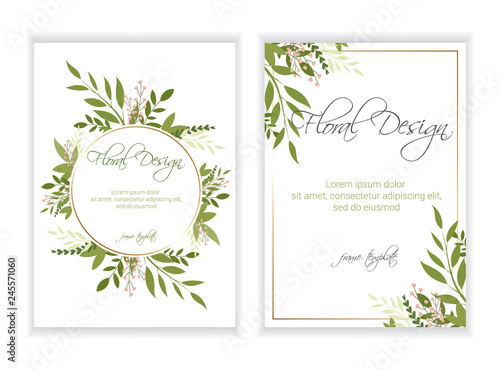 Wedding Invitation, floral invite card Design . eps 10.