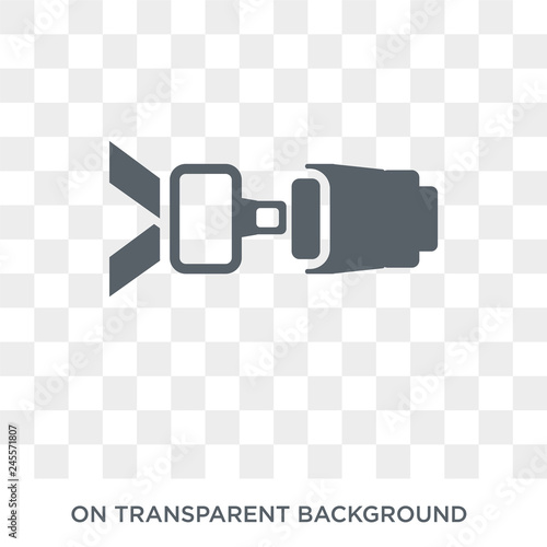 car seat belt or safety belt icon. car seat belt or safety belt design concept from Car parts collection. Simple element vector illustration on transparent background.