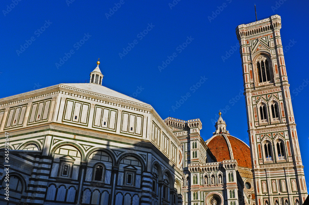 Firenze, Duomo, Battistero e campanile di Giotto