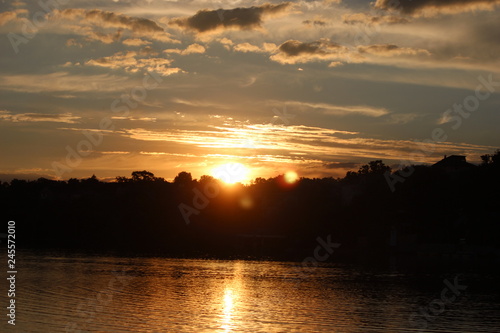 sunset over the sea