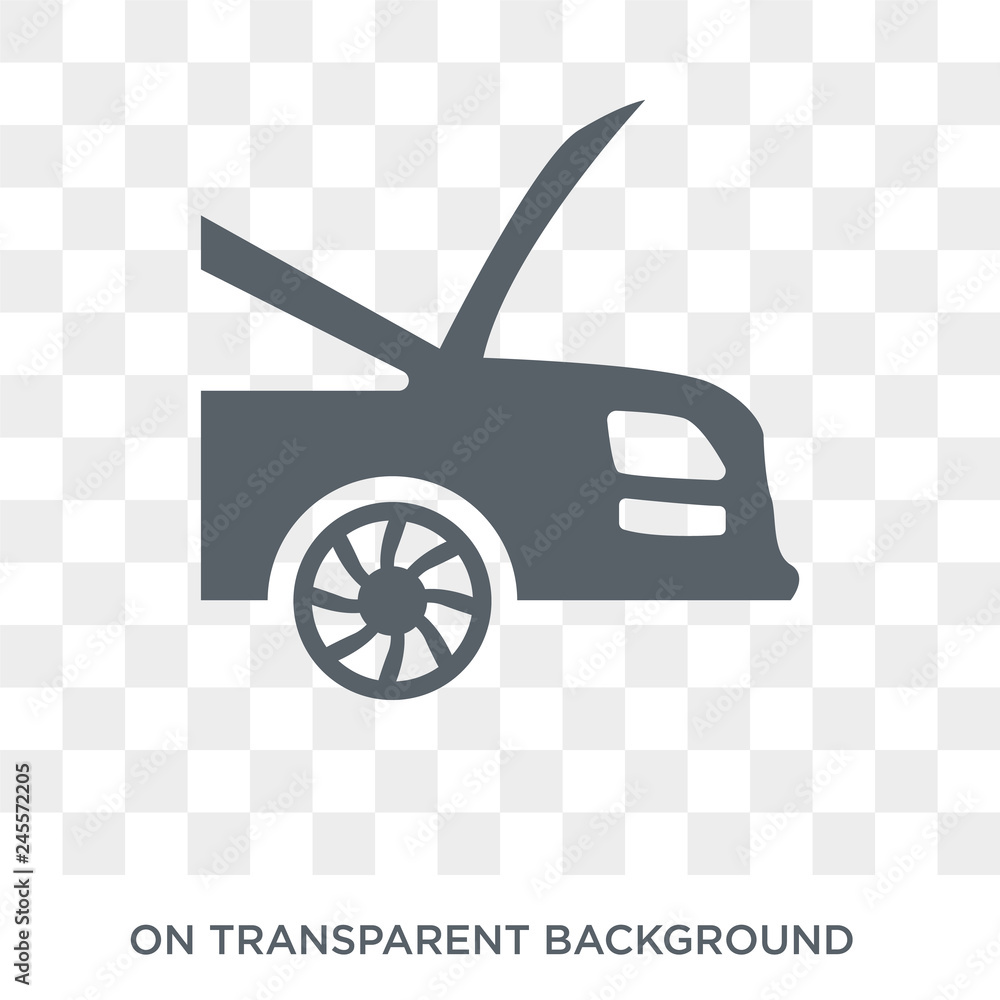 car hood icon. car hood design concept from Car parts collection