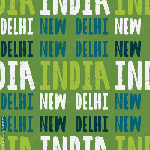 New Delhi, India seamless pattern