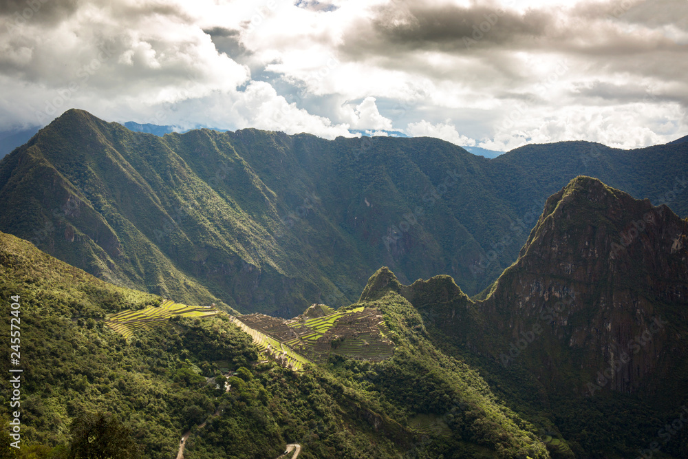 Obraz premium View at Machu Picchu from the Sungate, Peru