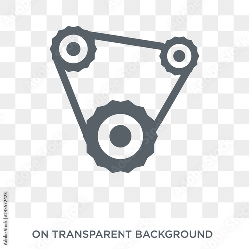 car fan belt icon. car fan belt design concept from Car parts collection. Simple element vector illustration on transparent background.