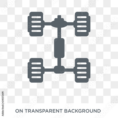 car chassis icon. car chassis design concept from Car parts collection. Simple element vector illustration on transparent background.