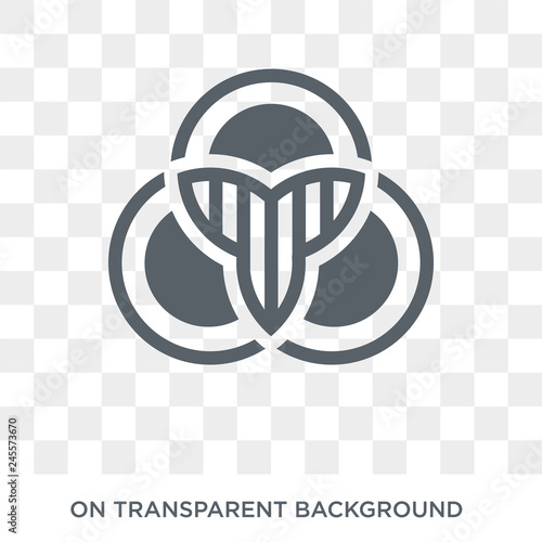 Venn diagram icon. Trendy flat vector Venn diagram icon on transparent background from Business and analytics collection. High quality filled Venn diagram symbol use for web and mobile