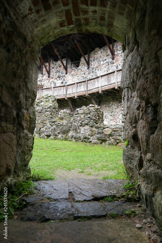 Entrance to inner yard of medieval castle Raseborg, Finland